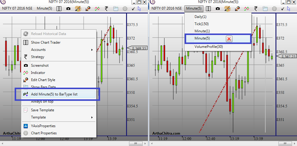 Add Bar Type To Chart